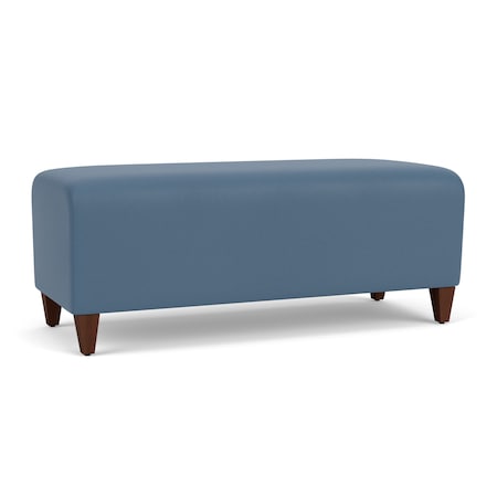 Lesro Siena Lounge Reception Loveseat Bench, Walnut, MD Titan Upholstery SN6001